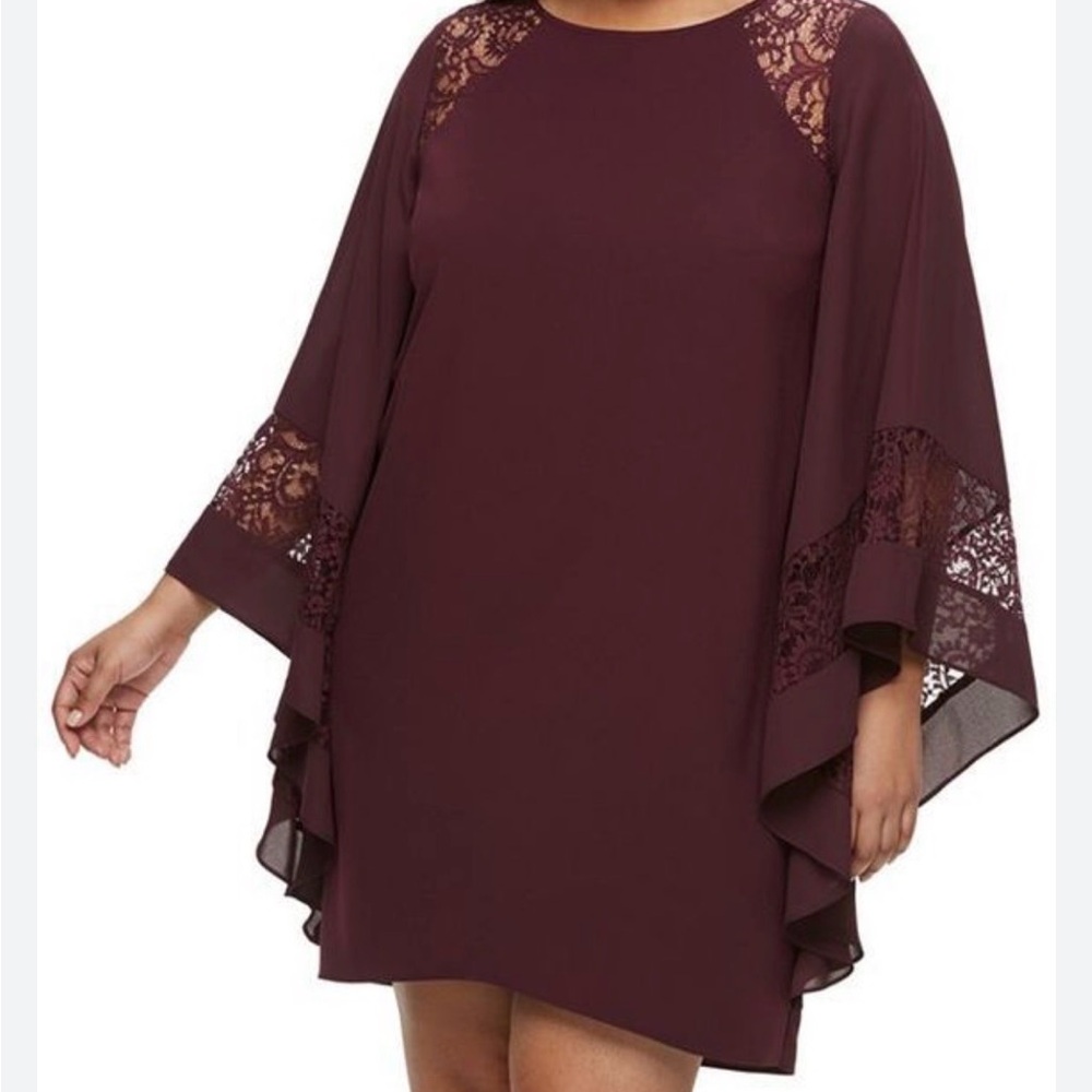 Jennifer Lopez Women's Long Sleeve Dress in Deep Purple